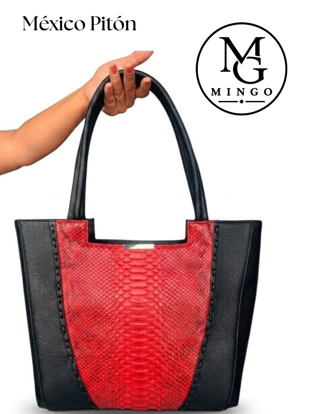 BOLSA DE PIEL CON PITÓN